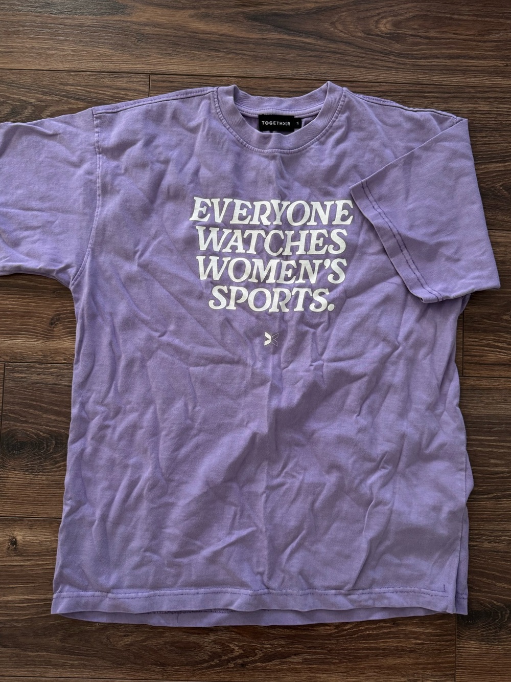 Togethxr Valkyries Lavender Everyone Watches Women’s Sports Tee Size M